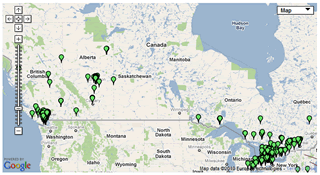 TeleMED Users across Canada - click to view map